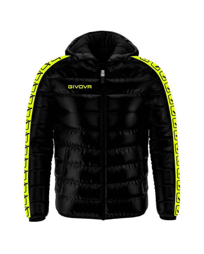 Giubbotto Givova Olanda Band G022 Piumino Adulto Unisex Giallo Fluo Nero G0221910
