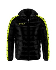 Giubbotto Givova Olanda Band G022 Piumino Adulto Unisex Giallo Fluo Nero G0221910