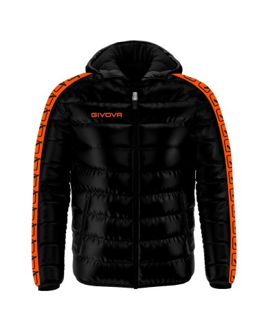 Giubbotto Givova Olanda Band G022 Piumino Adulto Unisex Nero Arancio Fluo G0221028 Giubbotto Givova Olanda Band G022 Piumino Adulto Unisex Nero Arancio Fluo G0221028