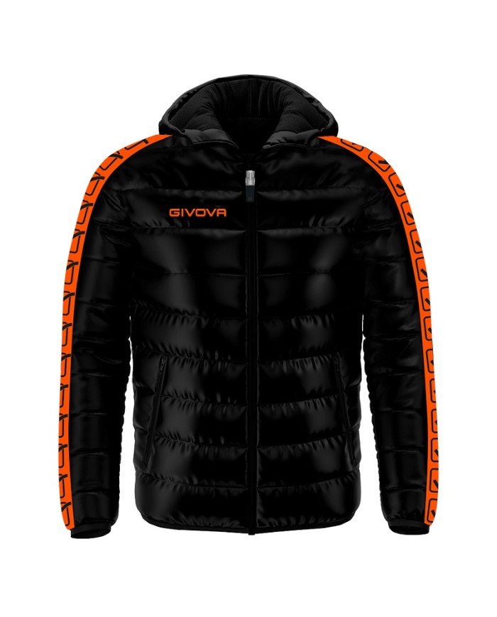 Giubbotto Givova Olanda Band G022 Piumino Adulto Unisex Nero Arancio Fluo G0221028 Giubbotto Givova Olanda Band G022 Piumino Adulto Unisex Nero Arancio Fluo G0221028