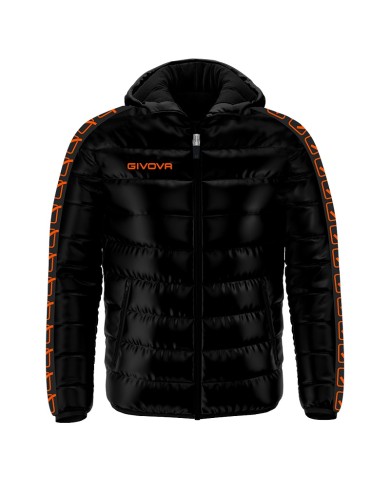 Giubbotto Givova Olanda Band G022 Piumino Adulto Unisex  Nero Arancio Fluo G0221028 Giubbotto Givova Olanda Band G022 Piumino Adulto Unisex  Nero Arancio Fluo G0221028