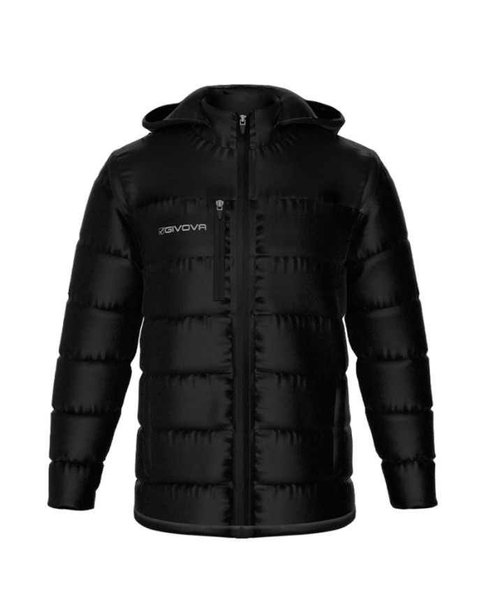 Giubbotto con Cappuccio Givova Prime G026 Unisex Full Zip Nero G0260010
