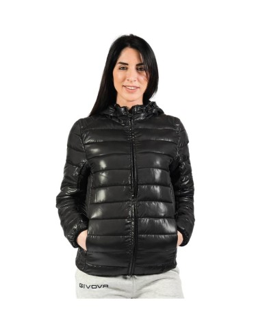 Giubbotto Uno Givova G012 Piumino con Cappuccio Unisex Nero G0120010 Giubbotto Uno Givova G012 Piumino con Cappuccio Unisex Nero G0120010