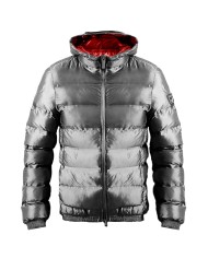 Giubbotto Givova Master G019 Piumino Unisex Grigio Chiaro Rosso G0192712