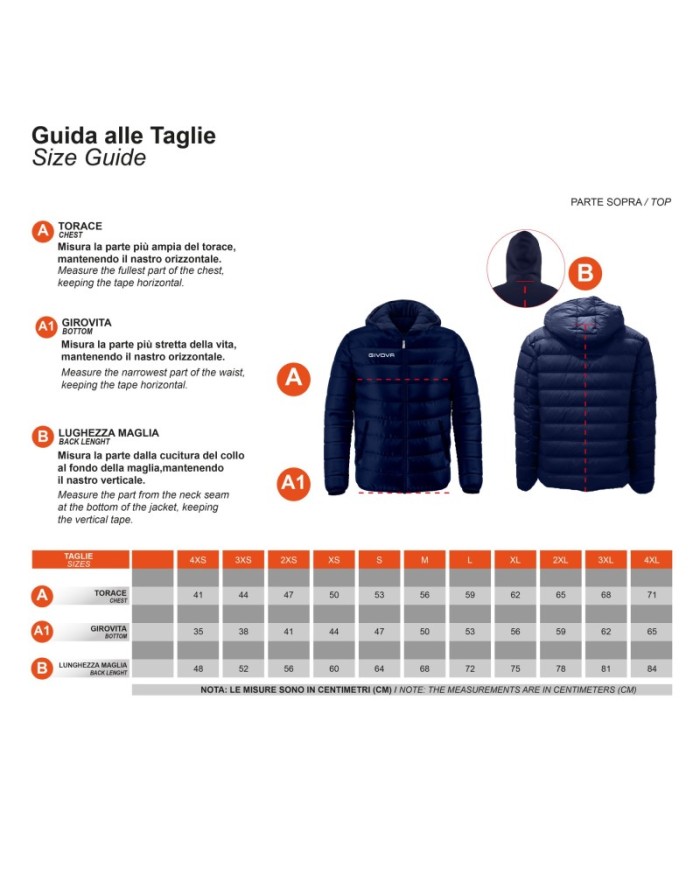 Giubbotto Givova Master G019 Piumino Unisex Grigio Scuro G0190023