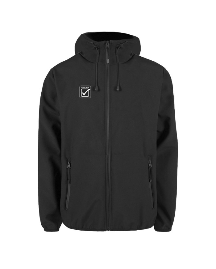 Giubbotto Soft Shell Givova G023 Giacca con Cappuccio Unisex Nero G0230010 Giubbotto Soft Shell Givova G023 Giacca con Cappuccio Unisex Nero G0230010