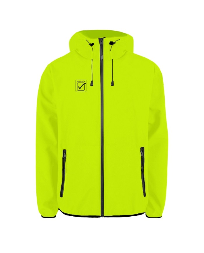 Giubbotto Soft Shell Givova G023 Giacca con Cappuccio Unisex Giallo Fluo Nero G0231910 Giubbotto Soft Shell Givova G023 Giacca con Cappuccio Unisex Giallo Fluo Nero G0231910