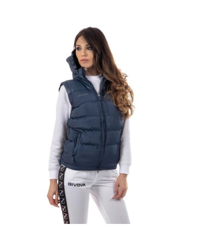 Giubbotto Smanicato Givova Prime G015 Piumino con Cappuccio Unisex Blu G0150004 Giubbotto Smanicato Givova Prime G015 Piumino con Cappuccio Unisex Blu G0150004