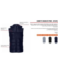 Giubbotto Smanicato Givova Prime G015 Piumino con Cappuccio Unisex Blu G0150004