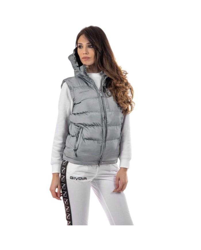 Giubbotto Smanicato Givova Prime G015 Piumino con Cappuccio Unisex Grigio G0150009 Giubbotto Smanicato Givova Prime G015 Piumino con Cappuccio Unisex Grigio G0150009