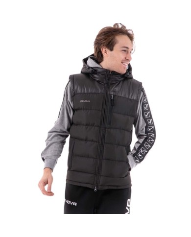 Giubbotto Smanicato Givova Prime G015 Piumino con Cappuccio Unisex Nero G0150010 Giubbotto Smanicato Givova Prime G015 Piumino con Cappuccio Unisex Nero G0150010