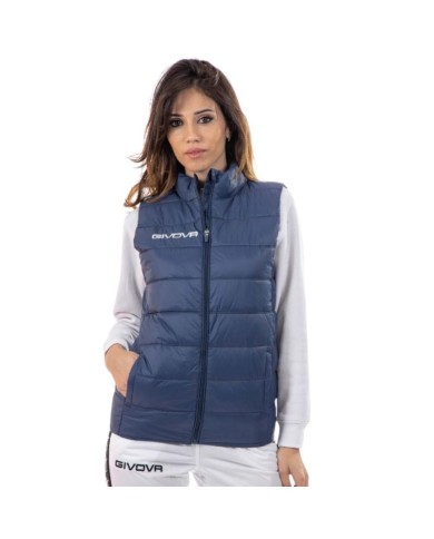 Giubbotto Smanicato SPAGNA Givova G016 Piumino Imbottito Blu G0160010 Giubbotto Smanicato SPAGNA Givova G016 Piumino Imbottito Blu G0160010