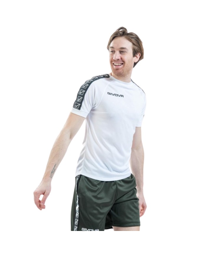 T-SHIRT COTTON BAND BIANCO Tg. 2XL