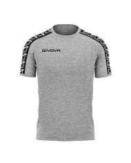 T-SHIRT COTTON BAND GRIGIO MELANGE CHIARO Tg. 2XL