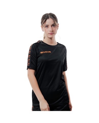 T-SHIRT POLY BAND NERO/ARANCIO FLUO Tg. 2XL T-SHIRT POLY BAND NERO/ARANCIO FLUO Tg. 2XL