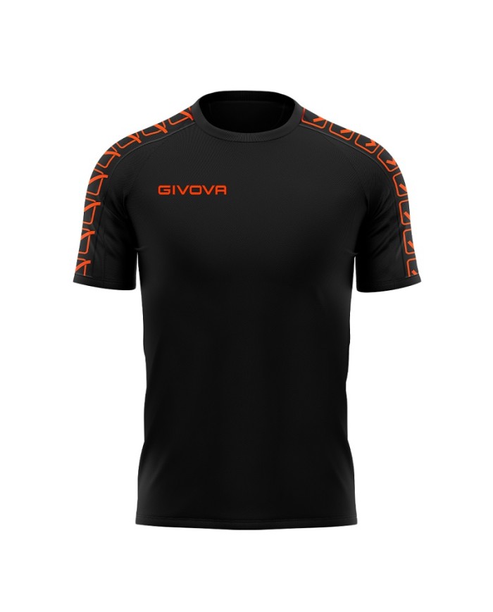 T-SHIRT POLY BAND NERO/ARANCIO FLUO Tg. 2XL T-SHIRT POLY BAND NERO/ARANCIO FLUO Tg. 2XL