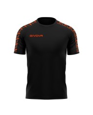 T-SHIRT POLY BAND NERO/ARANCIO FLUO Tg. 2XL T-SHIRT POLY BAND NERO/ARANCIO FLUO Tg. 2XL