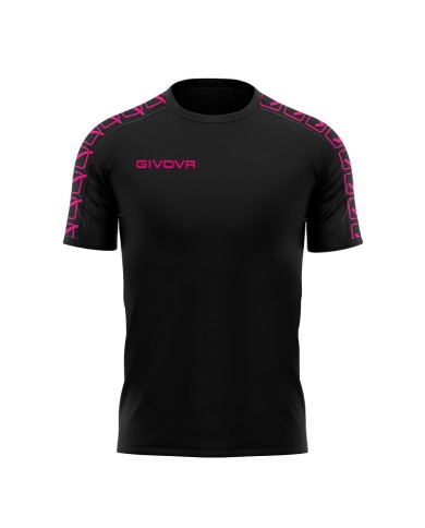 T-SHIRT POLY BAND NERO/FUXIA FLUO Tg. 2XL T-SHIRT POLY BAND NERO/FUXIA FLUO Tg. 2XL