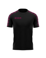 T-Shirt Givova POLY BAND BA02 Maglia Sport Unisex Nero Fuxia Fluo BA021039 T-Shirt Givova POLY BAND BA02 Maglia Sport Unisex Nero Fuxia Fluo BA021039
