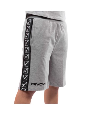 Bermuda GF VIP Terry Band BA04 Givova Cotone Unisex Grigio Chiaro BA040003 Bermuda GF VIP Terry Band BA04 Givova Cotone Unisex Grigio Chiaro BA040003