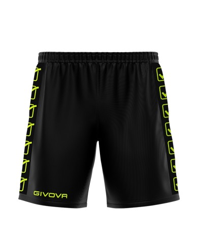 PANTALONCINO POLY BAND NERO/GIALLO FLUO Tg. 2XL PANTALONCINO POLY BAND NERO/GIALLO FLUO Tg. 2XL