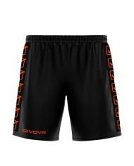 PANTALONCINO POLY BAND NERO/ARANCIO FLUO Tg. 2XL PANTALONCINO POLY BAND NERO/ARANCIO FLUO Tg. 2XL