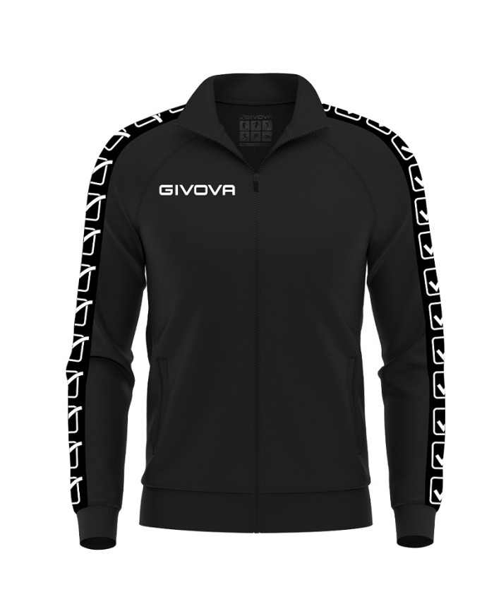 Giacca GF VIP Tricot Band Givova BA13 Unisex Triacetato Nero BA130010