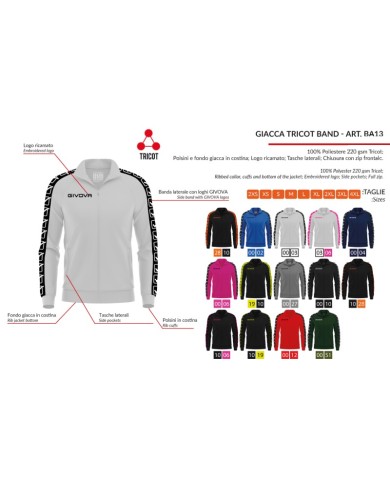 GIACCA TRICOT BAND NERO Tg. 2XL GIACCA TRICOT BAND NERO Tg. 2XL