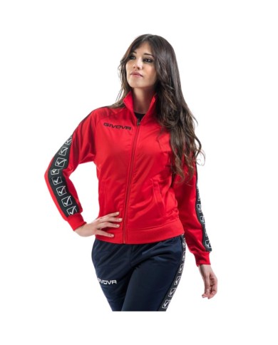 Giacca GF VIP Tricot Band Givova BA13 Unisex Triacetato Rosso BA130012 Giacca GF VIP Tricot Band Givova BA13 Unisex Triacetato Rosso BA130012