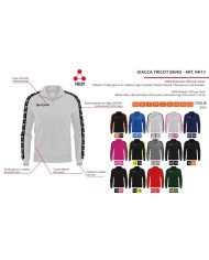 Giacca GF VIP Tricot Band Givova BA13 Unisex Triacetato Rosso BA130012