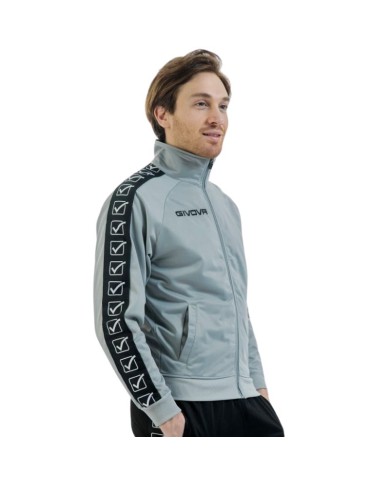 Giacca GF VIP Tricot Band Givova BA13 Unisex Triacetato Grigio Chiaro BA130027 Giacca GF VIP Tricot Band Givova BA13 Unisex Triacetato Grigio Chiaro BA130027