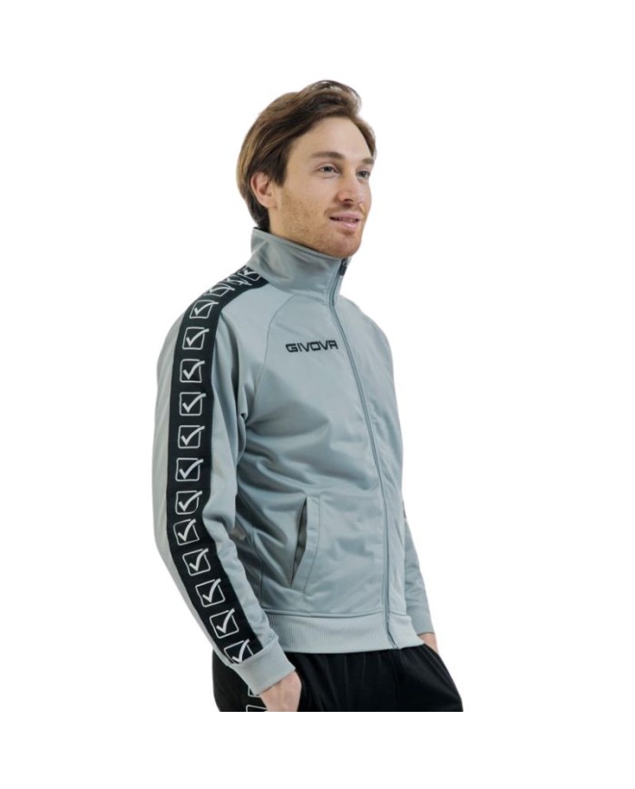 Giacca GF VIP Tricot Band Givova BA13 Unisex Triacetato Grigio Chiaro BA130027 Giacca GF VIP Tricot Band Givova BA13 Unisex Triacetato Grigio Chiaro BA130027