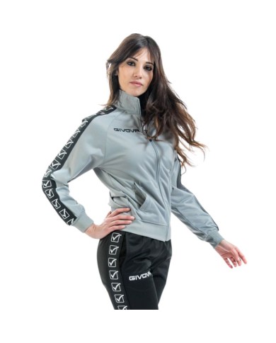 Giacca GF VIP Tricot Band Givova BA13 Unisex Triacetato Grigio Chiaro BA130027 Giacca GF VIP Tricot Band Givova BA13 Unisex Triacetato Grigio Chiaro BA130027
