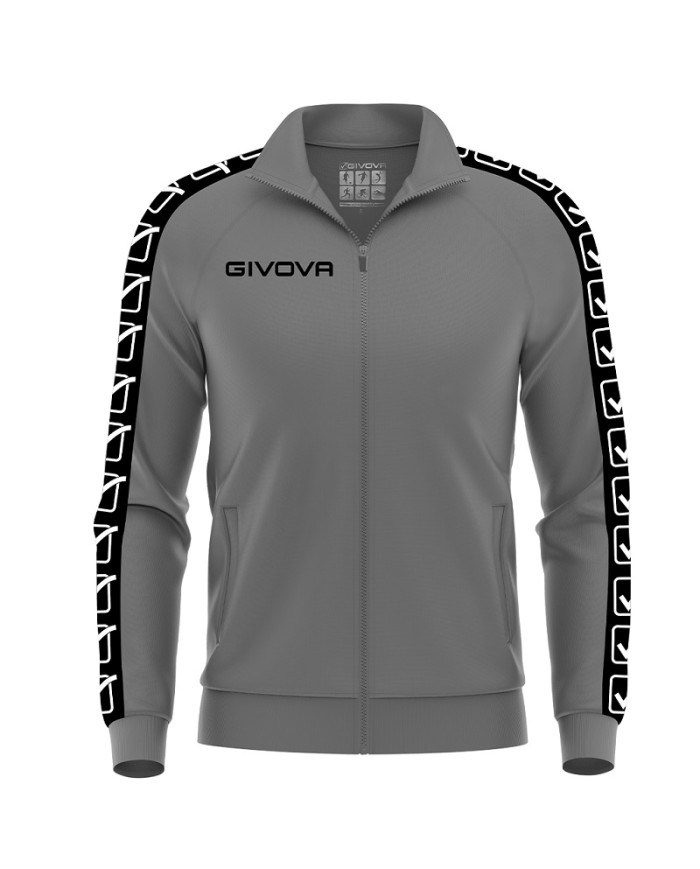 Giacca GF VIP Tricot Band Givova BA13 Unisex Triacetato Grigio Chiaro BA130027 Giacca GF VIP Tricot Band Givova BA13 Unisex Triacetato Grigio Chiaro BA130027