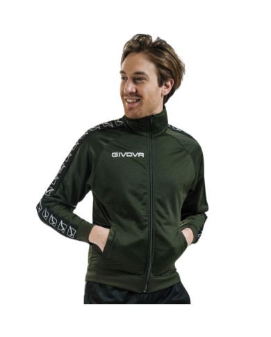 Giacca GF VIP Tricot Band Givova BA13 Unisex Triacetato Verde Militare BA130051 Giacca GF VIP Tricot Band Givova BA13 Unisex Triacetato Verde Militare BA130051