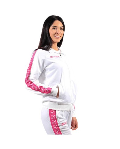 Giacca GF VIP Tricot Band Givova BA13  Triacetato Bianco Fuxia BA130306 Giacca GF VIP Tricot Band Givova BA13  Triacetato Bianco Fuxia BA130306