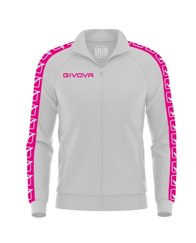 Giacca GF VIP Tricot Band Givova BA13  Triacetato Bianco Fuxia BA130306 Giacca GF VIP Tricot Band Givova BA13  Triacetato Bianco Fuxia BA130306