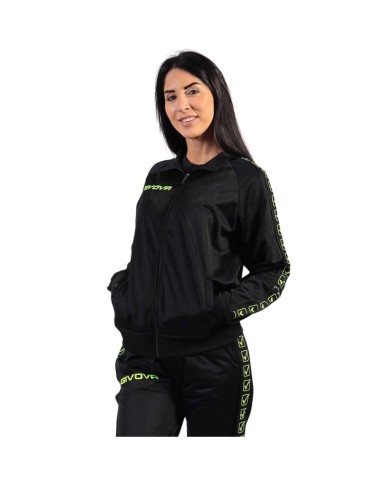Giacca GF VIP Tricot Band Givova BA13 Unisex Triacetato Nero Giallo Fluo BA131019 Giacca GF VIP Tricot Band Givova BA13 Unisex Triacetato Nero Giallo Fluo BA131019