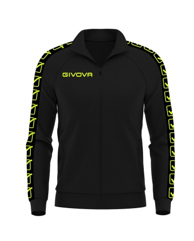 Giacca GF VIP Tricot Band Givova BA13 Unisex Triacetato Nero Giallo Fluo BA131019 Giacca GF VIP Tricot Band Givova BA13 Unisex Triacetato Nero Giallo Fluo BA131019