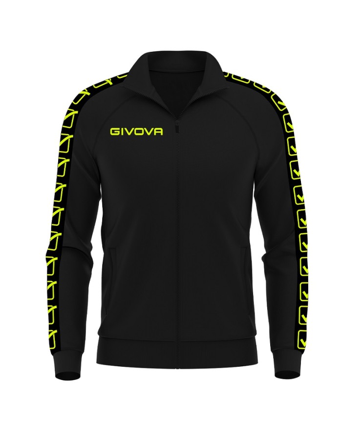 Giacca GF VIP Tricot Band Givova BA13 Unisex Triacetato Nero Giallo Fluo BA131019 Giacca GF VIP Tricot Band Givova BA13 Unisex Triacetato Nero Giallo Fluo BA131019