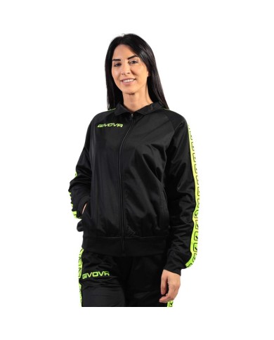 Giacca GF VIP Tricot Band Givova BA13 Unisex Triacetato Giallo Fluo Nero BA131910 Giacca GF VIP Tricot Band Givova BA13 Unisex Triacetato Giallo Fluo Nero BA131910