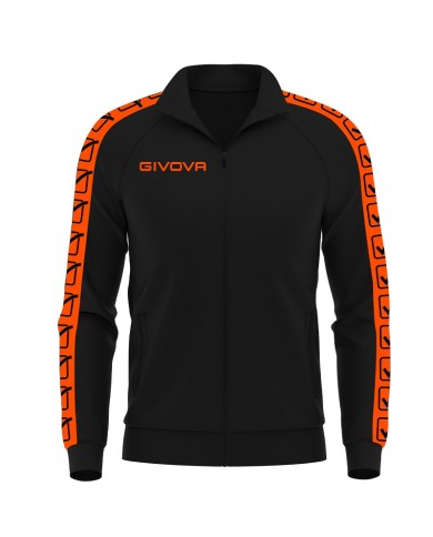 Giacca GF VIP Tricot Band Givova BA13 Unisex Triacetato Arancio Fluo Nero BA132810 Giacca GF VIP Tricot Band Givova BA13 Unisex Triacetato Arancio Fluo Nero BA132810