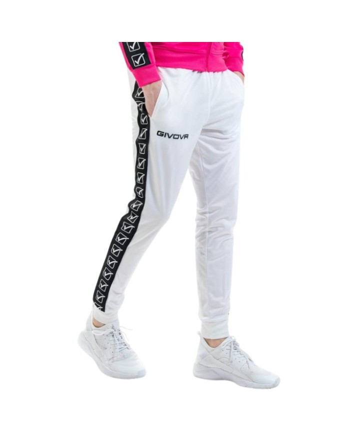 Pantalone GF VIP Tricot Band Givova BA09 Unisex Triacetato Bianco BA090003 Pantalone GF VIP Tricot Band Givova BA09 Unisex Triacetato Bianco BA090003
