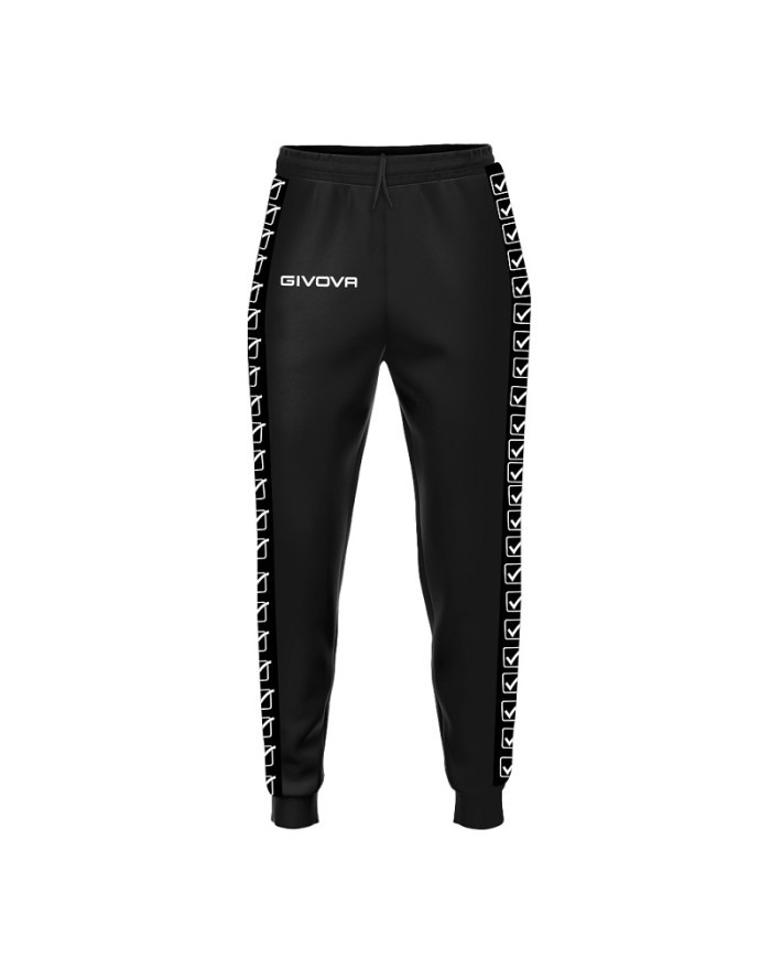 Pantalone GF VIP Tricot Band Givova BA09 Unisex Triacetato Nero BA090010