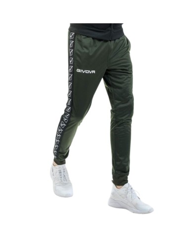 Pantalone GF VIP Tricot Band Givova BA09 Unisex Triacetato Verde Militare BA090051 Pantalone GF VIP Tricot Band Givova BA09 Unisex Triacetato Verde Militare BA090051