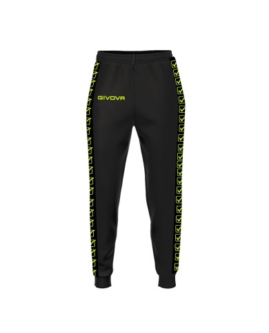 Pantalone GF VIP Tricot Band Givova BA09 Unisex Triacetato Nero Giallo Fluo BA091019 Pantalone GF VIP Tricot Band Givova BA09 Unisex Triacetato Nero Giallo Fluo BA091019