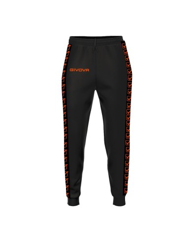 Pantalone GF VIP Tricot Band Givova BA09 Unisex Triacetato Nero Arancio Fluo BA091028 Pantalone GF VIP Tricot Band Givova BA09 Unisex Triacetato Nero Arancio Fluo BA091028