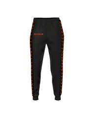 Pantalone GF VIP Tricot Band Givova BA09 Unisex Triacetato Nero Arancio Fluo BA091028