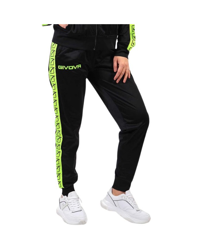 Pantalone GF VIP Tricot Band Givova BA09 Unisex Triacetato Giallo Fluo Nero BA091910 Pantalone GF VIP Tricot Band Givova BA09 Unisex Triacetato Giallo Fluo Nero BA091910
