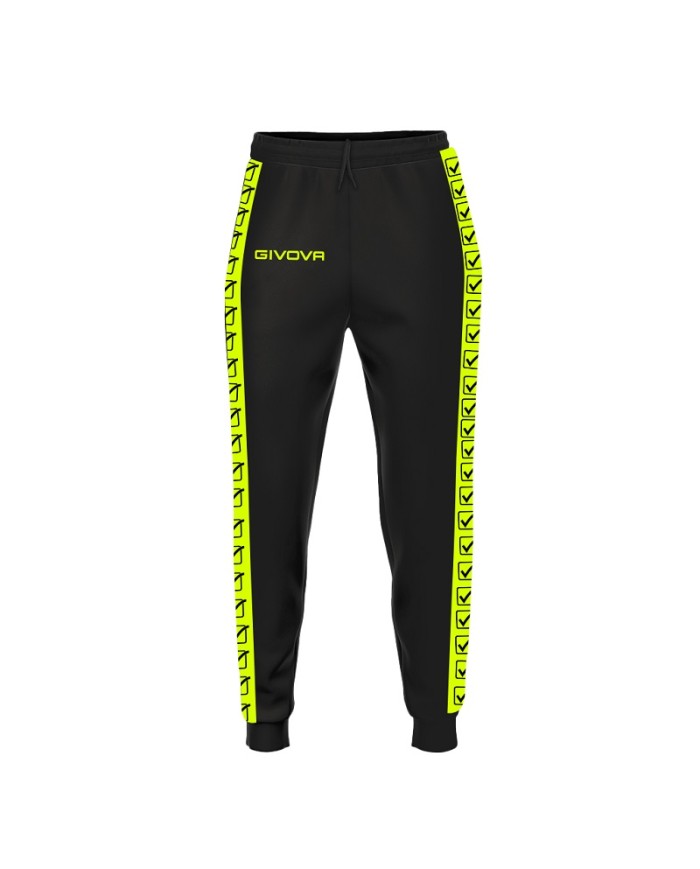 Pantalone GF VIP Tricot Band Givova BA09 Unisex Triacetato Giallo Fluo Nero BA091910 Pantalone GF VIP Tricot Band Givova BA09 Unisex Triacetato Giallo Fluo Nero BA091910